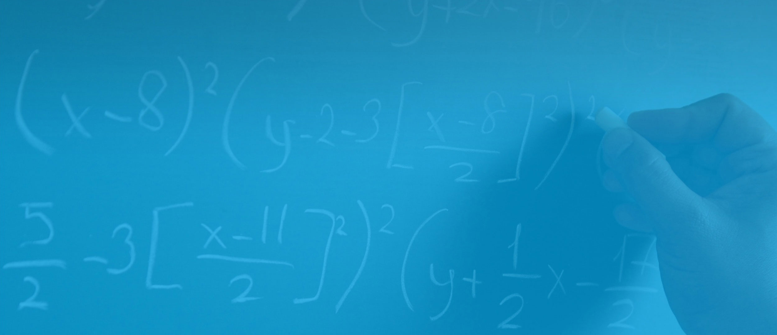 Math equations on a chalkboard